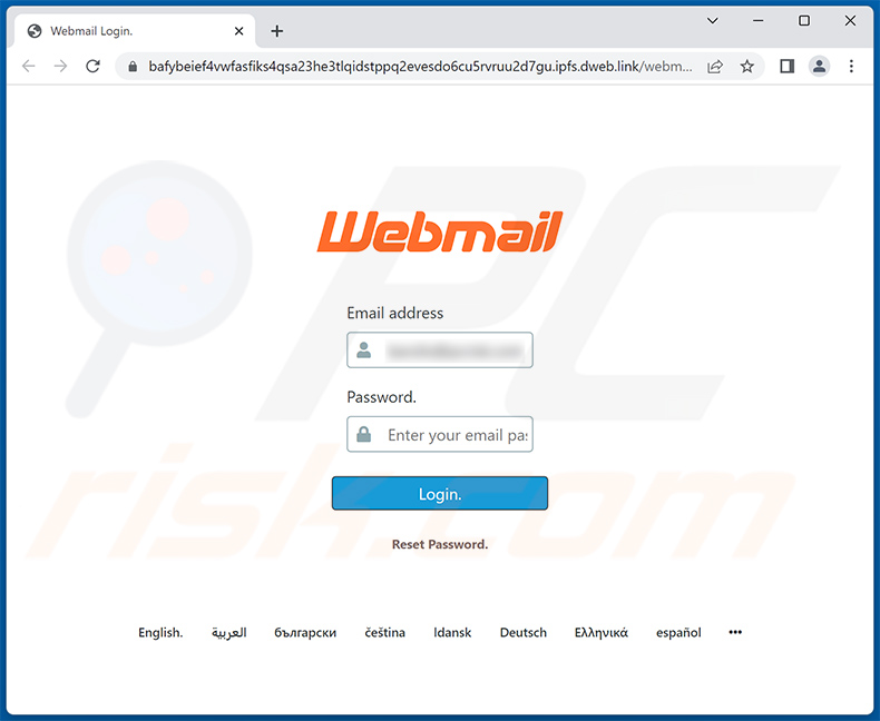 Sito di phishing promosso tramite A File Was Shared With You Via Dropbox e-mail truffa (2023-08-31)