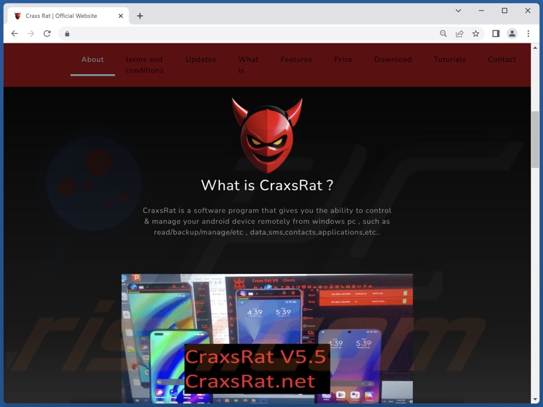 CraxsRAT offerto dai suoi sviluppatori in vendita online