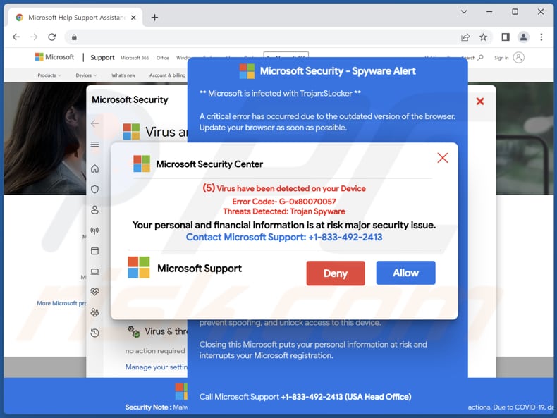 Error Code:- G-0x80070057 truffa
