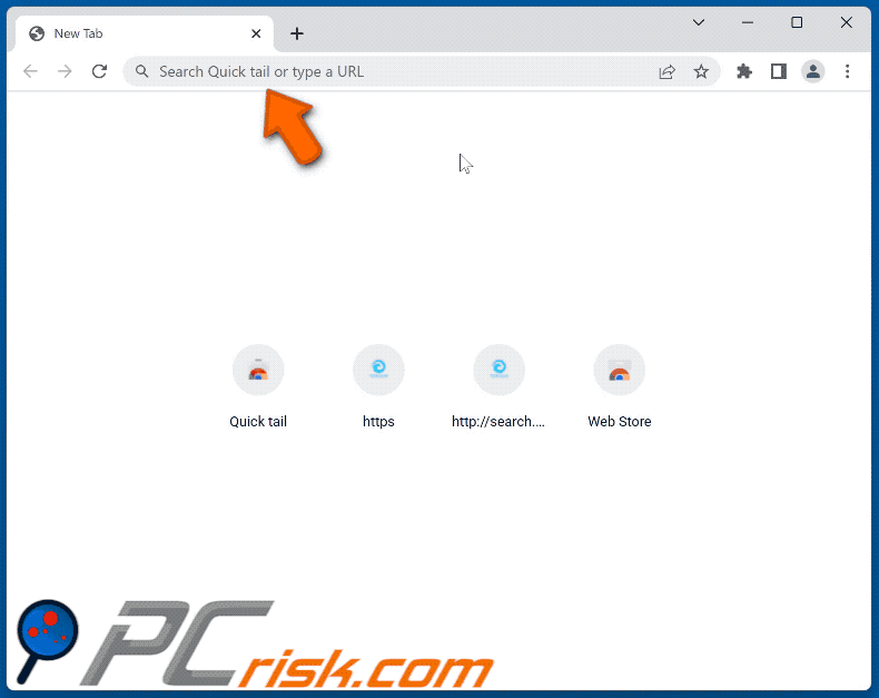 Tailsearch.com reindirizza a bing.com tramite search-checker.com (GIF)