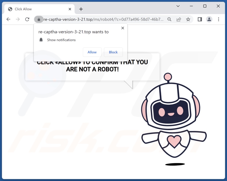recaptcha-version-3-21[.]top reindirizzamenti pop-up