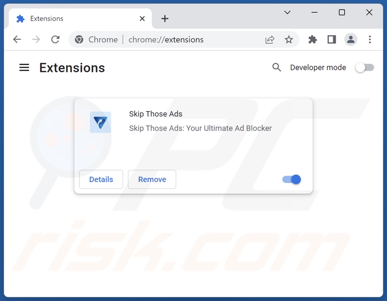 Rimozione di annunci indesiderati da Google Chrome step 2