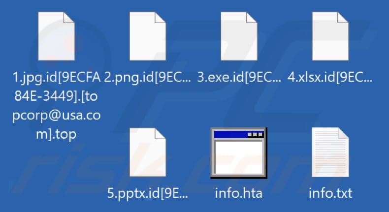 File crittografati da Top ransomware (estensione .top)