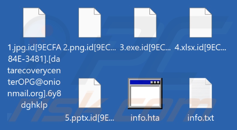 File crittografati dal ransomware 6y8dghklp (estensione .6y8dghklp)