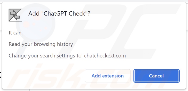 ChatGPT Controlla il dirottatore del browser che richiede le autorizzazioni