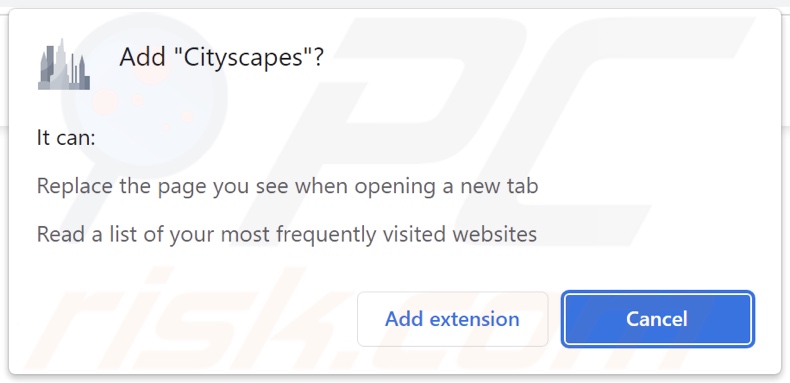 Autorizzazioni richieste dal dirottatore del browser Cityscapes