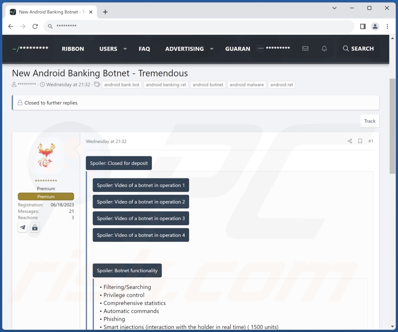 Malware tremendus promosso sul Web