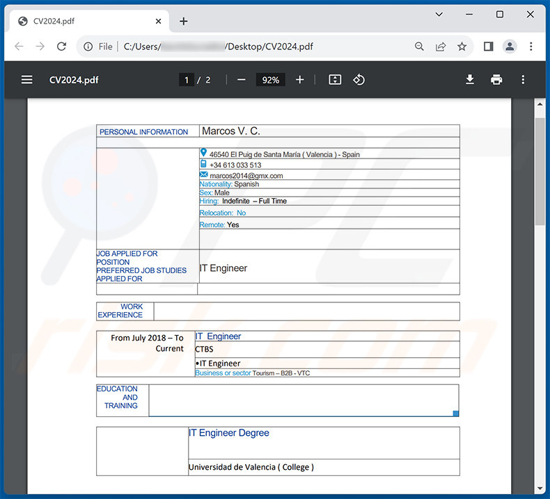 Screenshot del documento PDF allegato HR (Human Resources) (2023-10-16)