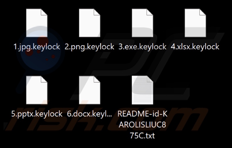 File crittografati dal ransomware Keylock (estensione .keylock)