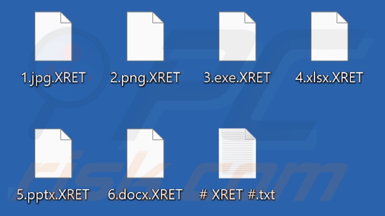 File crittografati dal ransomware Xret (estensione .XRET)