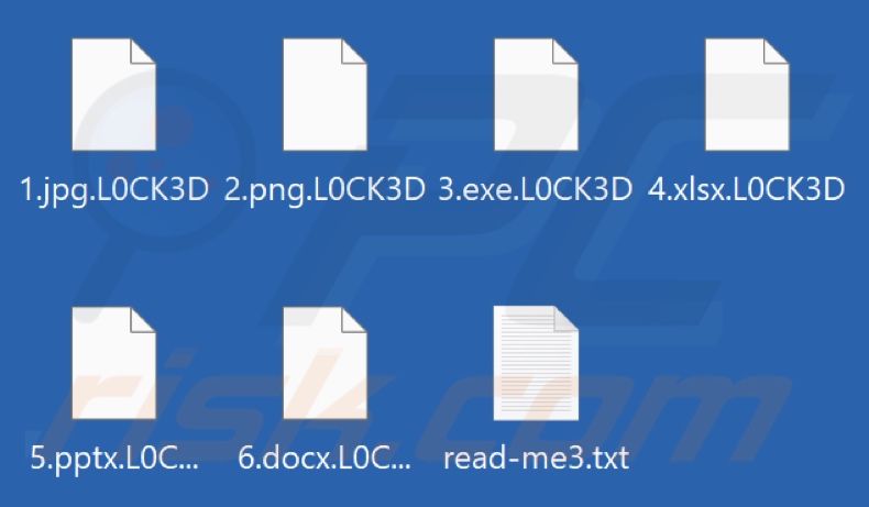 File crittografati dal ransomware C3RB3R (estensione 1.jpg.L0CK3D)
