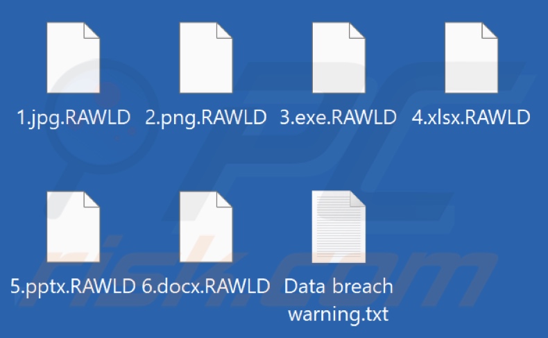 File crittografati dal ransomware RA World (estensione .RAWLD)