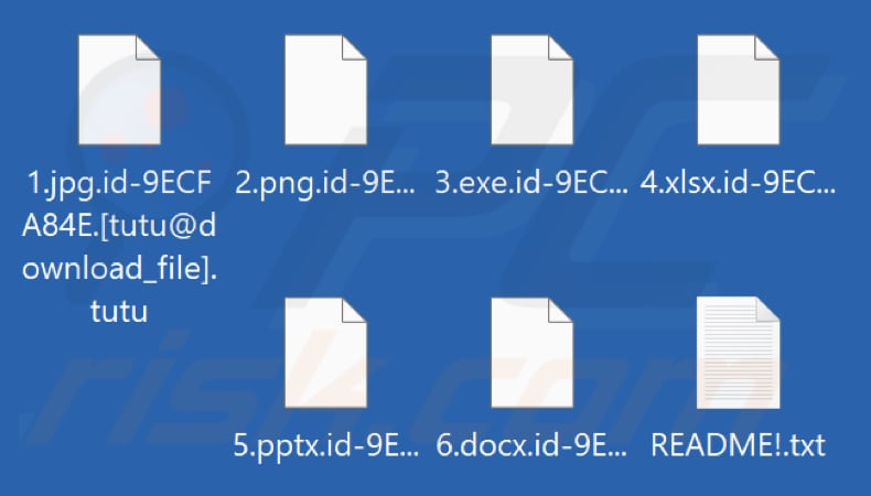 File crittografati da Tutu ransomware (estensione .tutu)