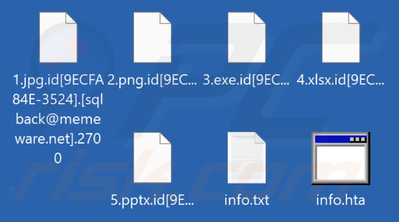 File crittografati dal ransomware 2700 (estensione .2700)