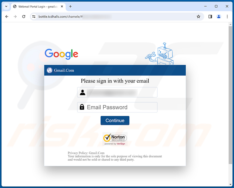Sito di phishing promosso tramite A File Was Shared With You Via Dropbox truffa via e-mail (2024-01-22)