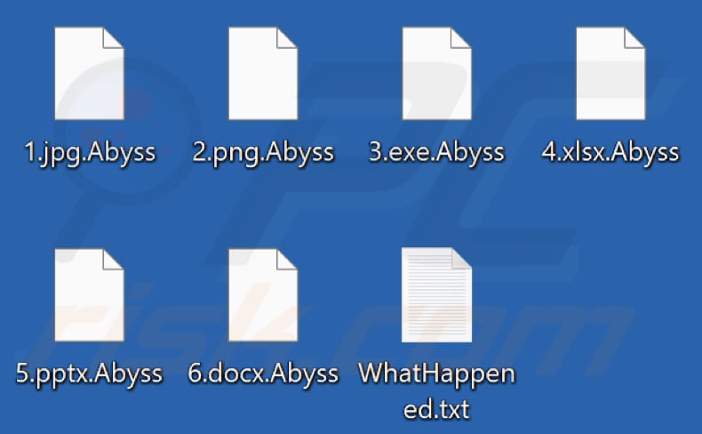 File crittografati dal ransomware Abyss (estensione .Abyss)
