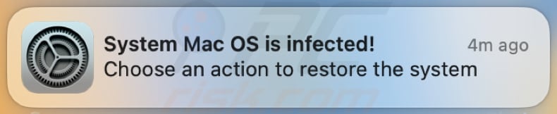 MacOS Is Infected - Virus Found falso avvertimento