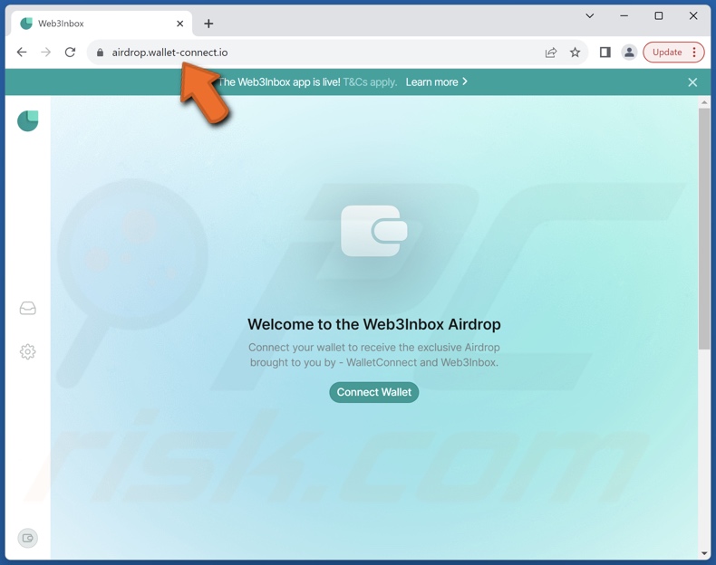 WalletConnect & Web3Inbox Airdrop truffa