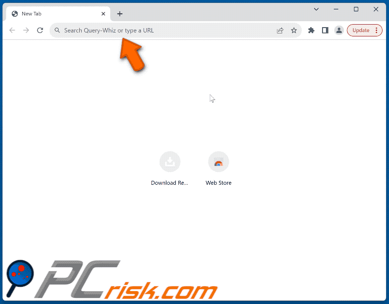 Query-Whiz browser hijacker query-whiz.com reindirizza a bing.com
