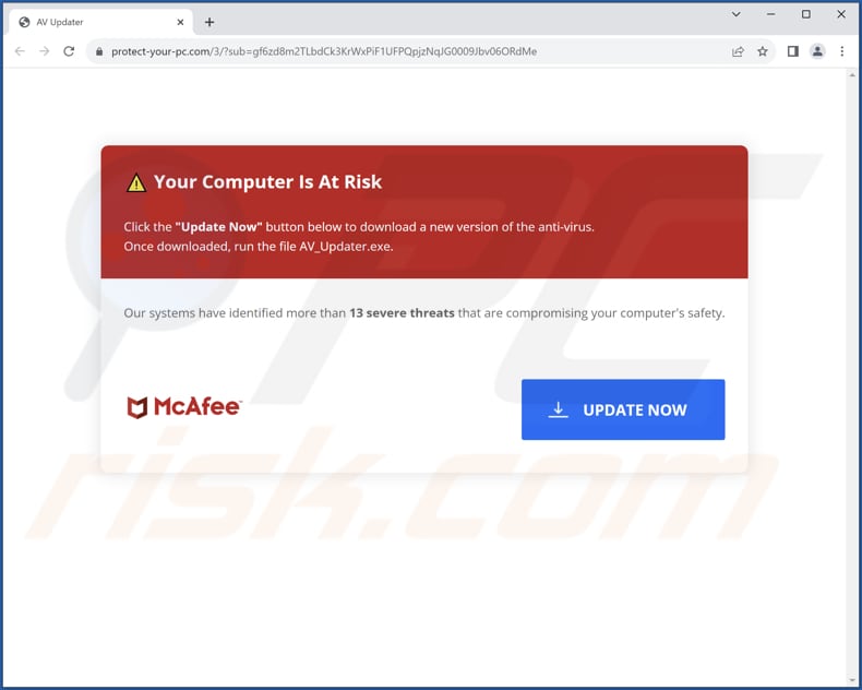 Activate Your McAfee Antivirus License promozione