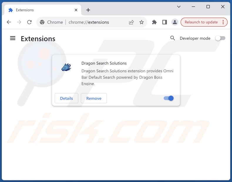 Rimozione delle estensioni di Google Chrome correlate a dragonboss.solutions