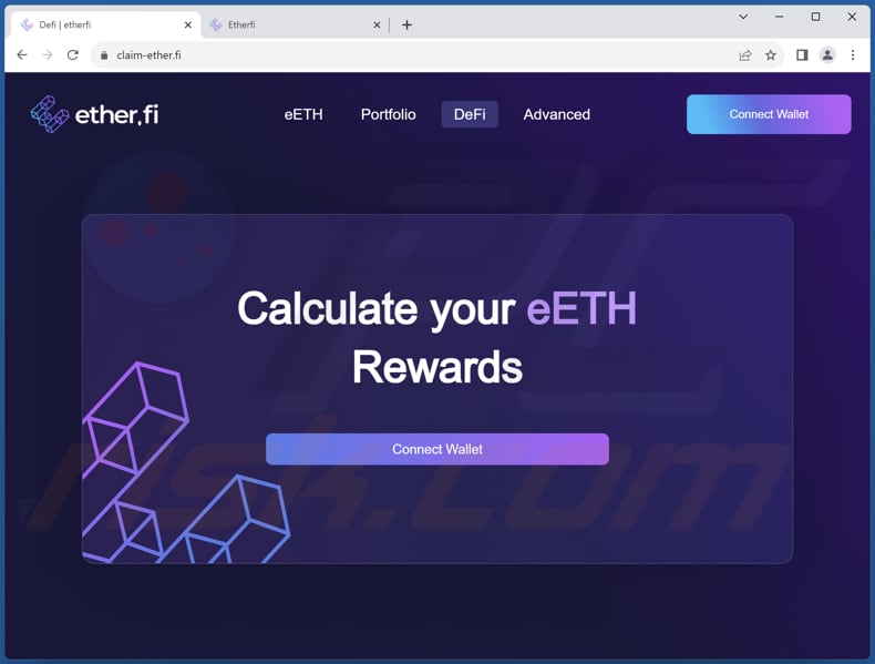 Fake ether.fi truffa