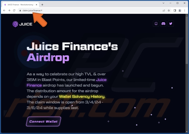 Juice Finance's Airdrop truffa