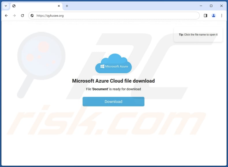 Sito Azure falso che distribuisce il loader Latrodectus