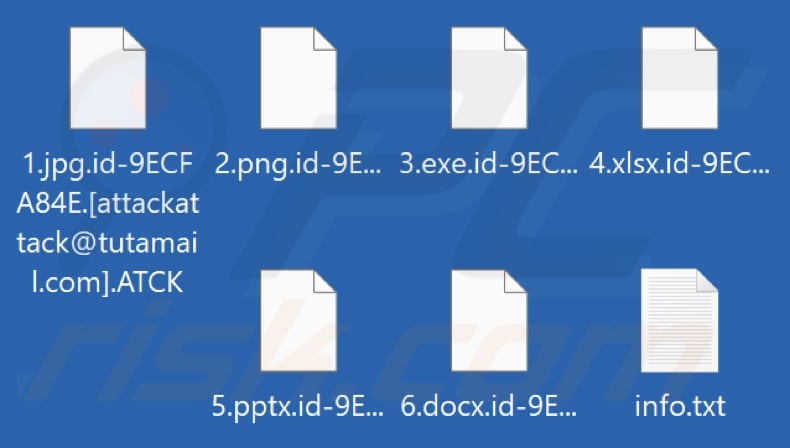 File crittografati dal ransomware ATCK (estensione .ATCK)