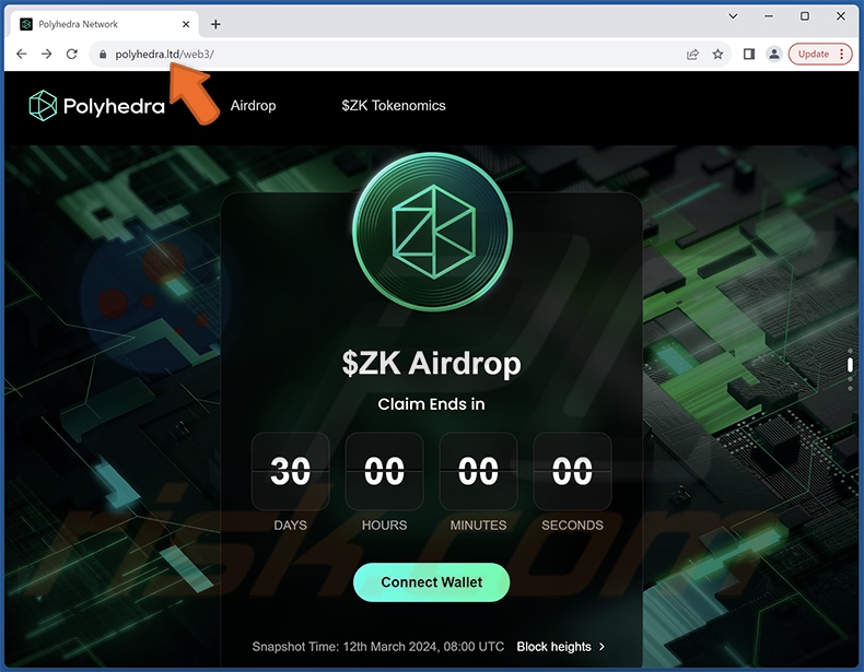 Polyhedra Network $ZK Airdrop truffa