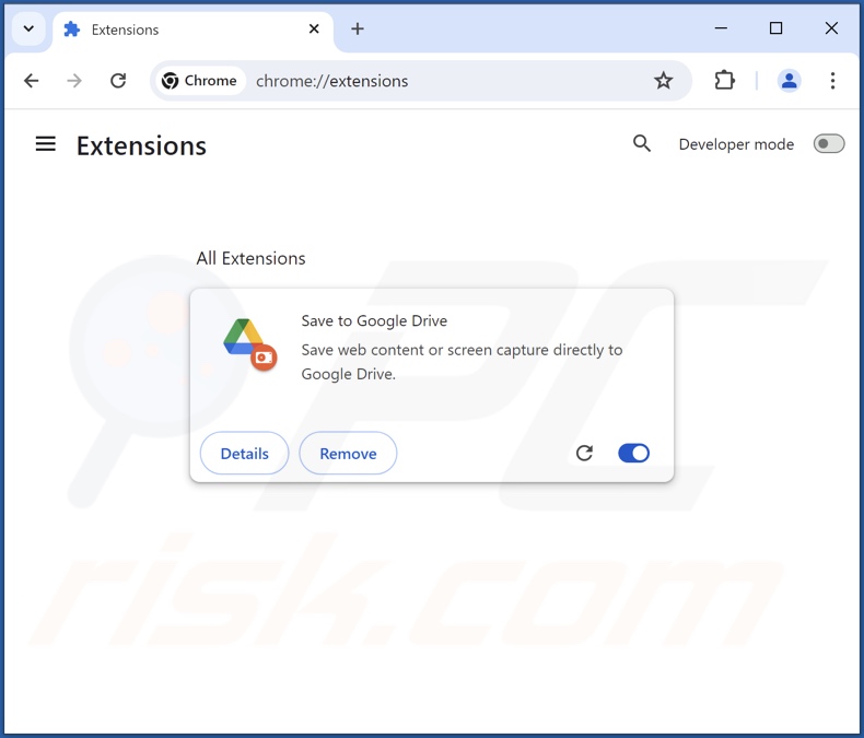 Rimozione delle estensioni indesiderate da Google Chrome passo 2