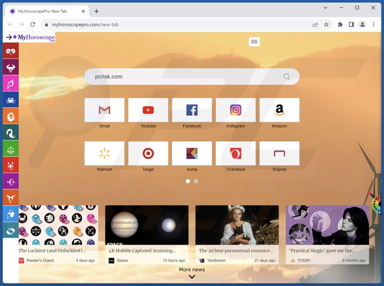 myhoroscopepro.com dirottatore del browser