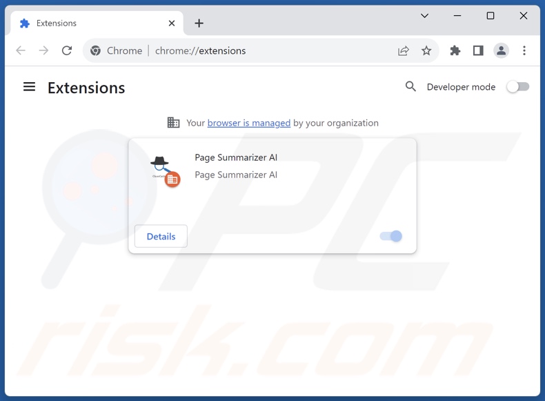 Rimozione di estensioni indesiderate da Google Chrome passo 2