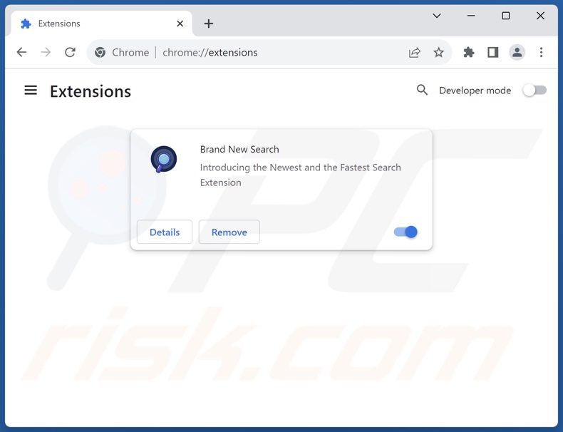 Rimozione delle estensioni di Google Chrome correlate a brandnewsearch.com