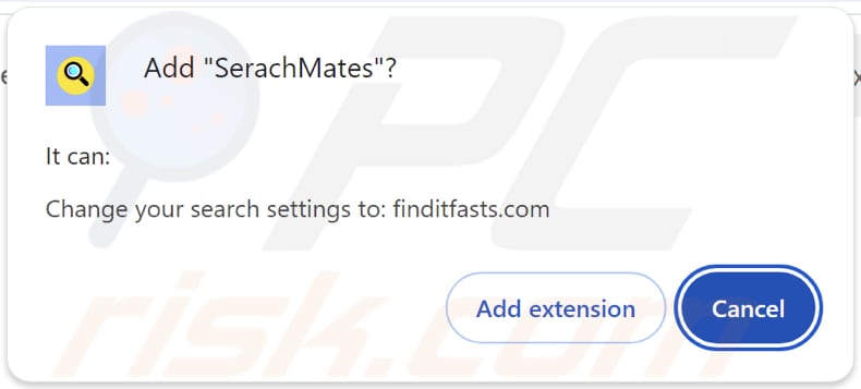 Il dirottatore del browser SerachMates chiede le autorizzazioni