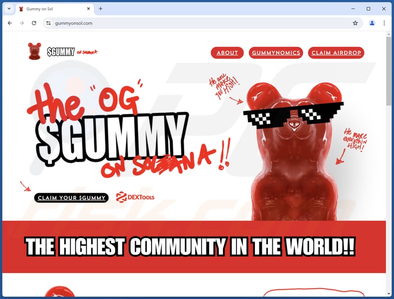 GUMMY airdrop truffa sito web reale (gummyonsol.com)