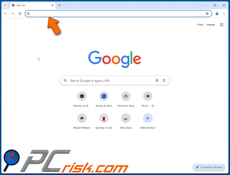 $GUMMY airdrop aspetto del sito web truffa