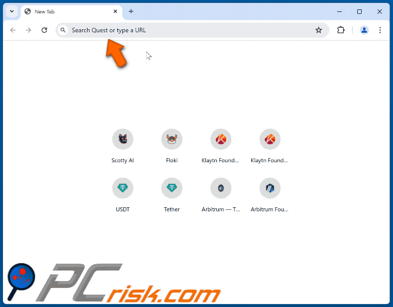 HotSearch dirottatore del browser che reindirizza a boyu.com.tr (GIF)