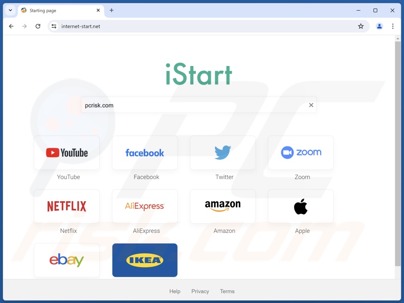 internet-start.net browser hijacker