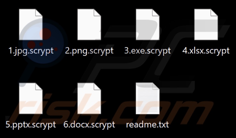 File criptati dal ransomware Scrypt (estensione .scrypt)