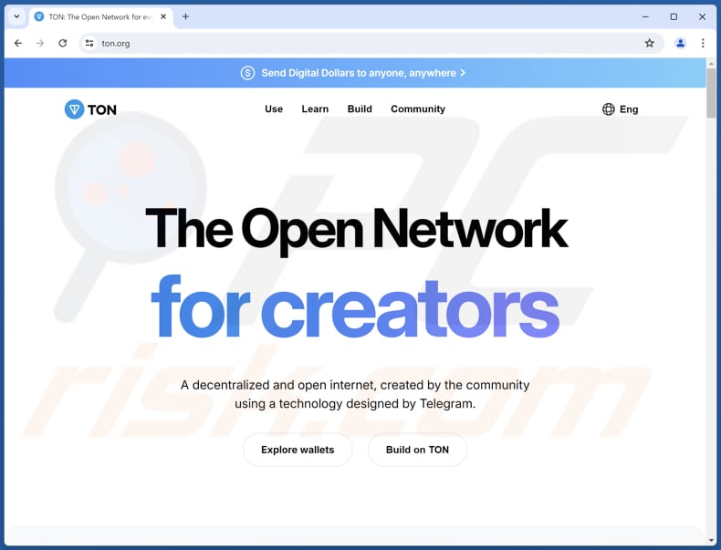 Toncoin (TON) airdrop truffa sito web reale (ton.org)
