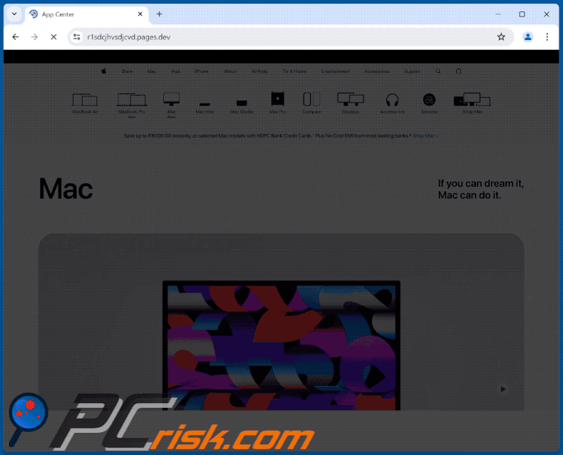 Access To This Apple Device Has Been Blocked POP-UP Aspetto truffaldino
