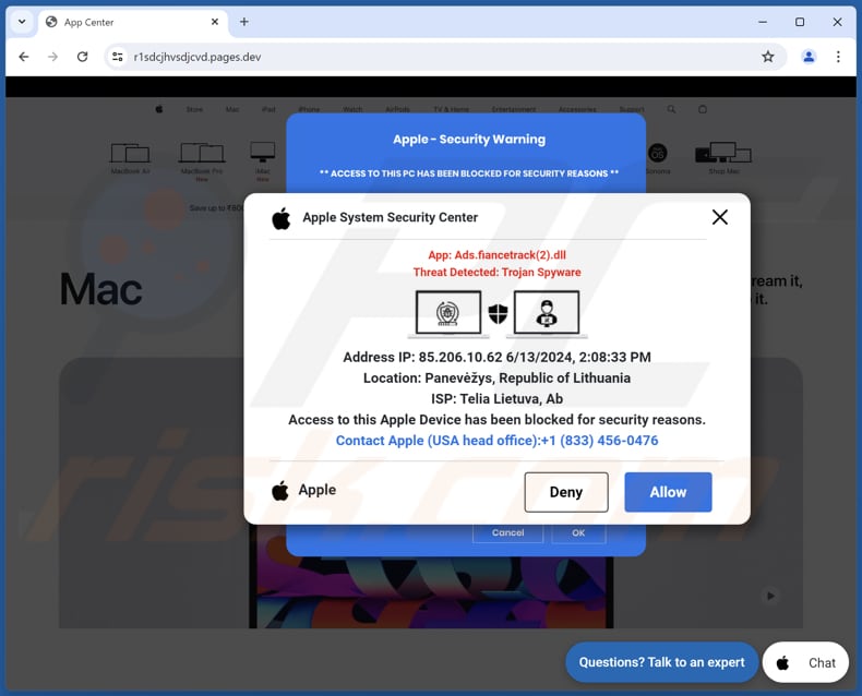Access To This Apple Device Has Been Blocked truffa