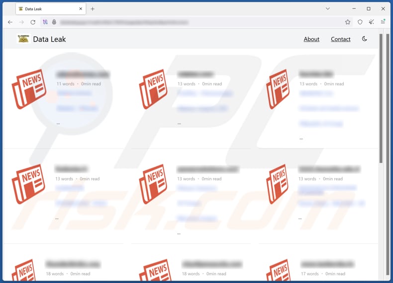 El Dorado ransomware sito di fuga di dati