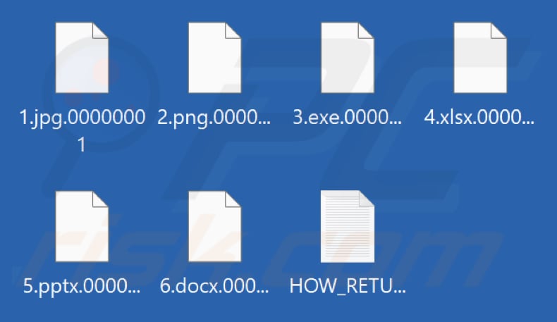 File criptati dal ransomware El Dorado (estensione .00000001)