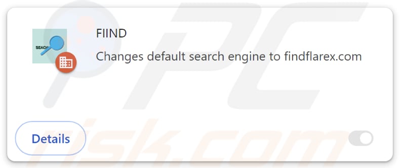 findflarex.com browser hijacker