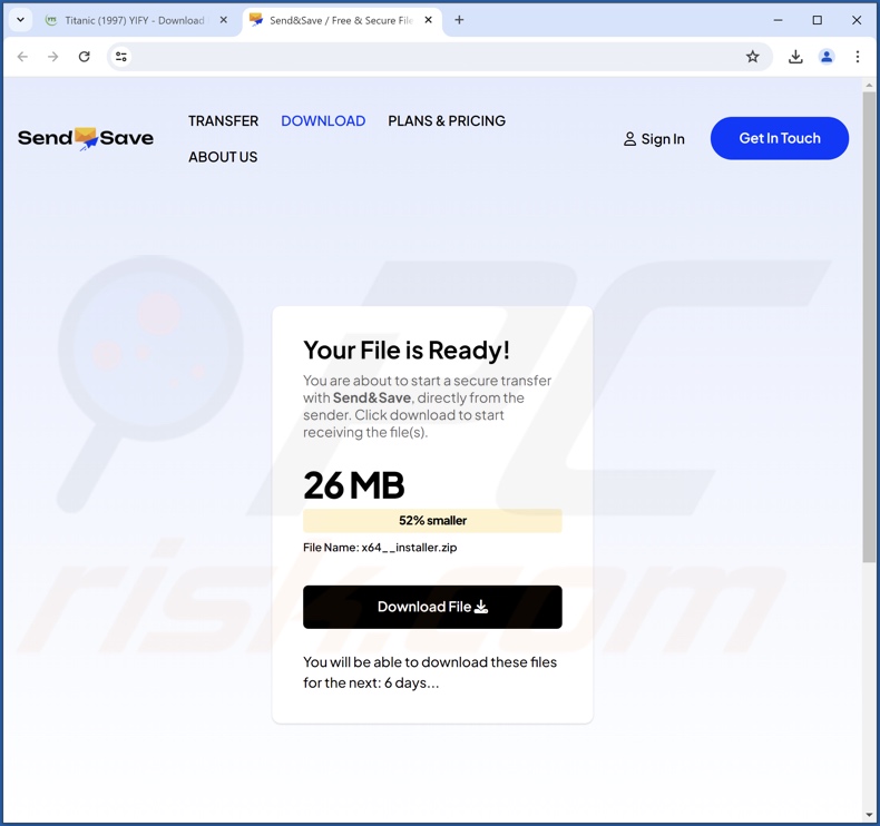 L'app indesiderata PubSurf promuove una pagina web ingannevole