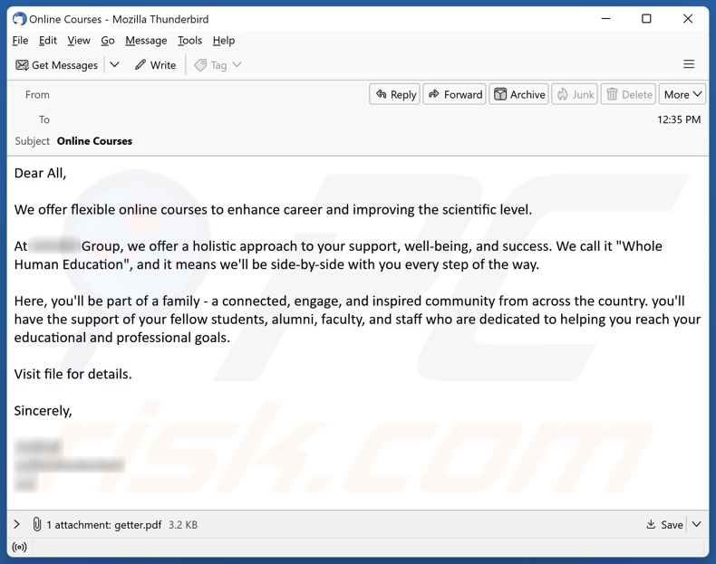 BugSleep malware diffusione di e-mail di spam