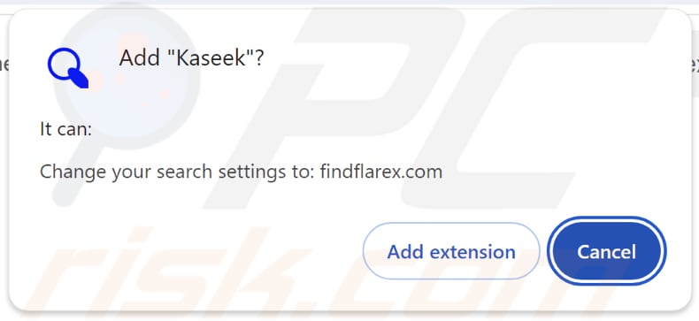 Il dirottatore del browser Kaseek chiede le autorizzazioni