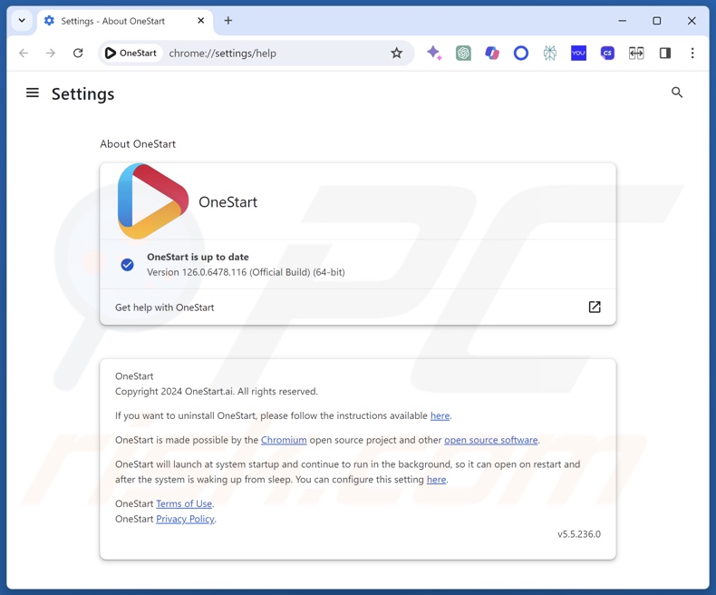 PUA OneStart utilizzato per infiltrarsi nel malware TamperedChef